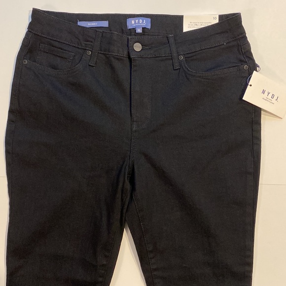 NYDJ SZ 10 Black Denim Skinny Jeans New D31 - Picture 2 of 16